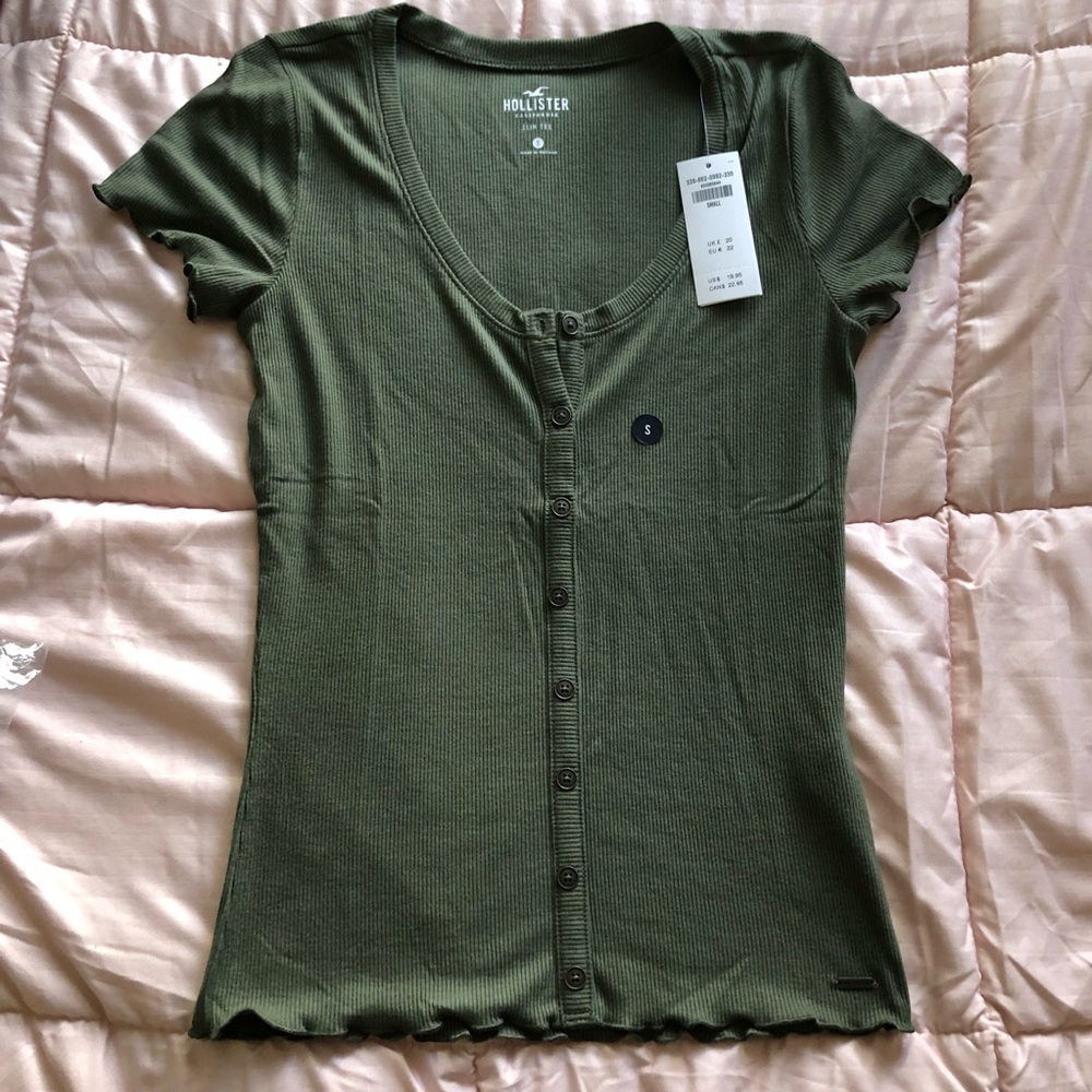 Ribbed short sleeve shirt